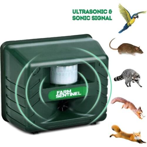 Bird Ultrasonic Repellent Deterrent Garden Repeller Seagull Crow Cat Rats Pigeon Scarer Pest Control Animal Expel