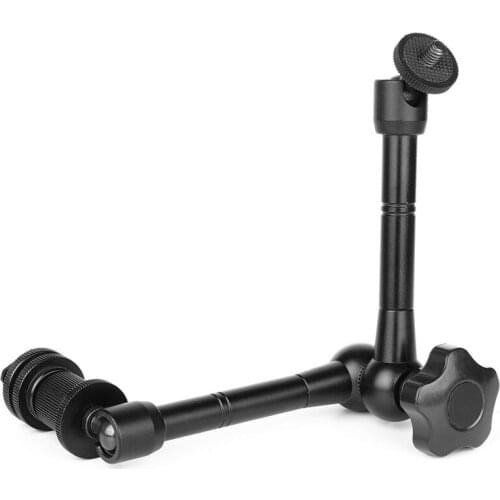 Magic Arm 11 inch Articulating Arm Magic Friction with Hot Shoe Mount & 1/4 inch Tripod Screw for DSLR Camera Monitor LED LCD Li