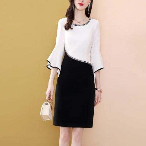 Silk dress 2021 summer spring new high-end temperament large womens clothing gauze mulberry silk Knee-Length