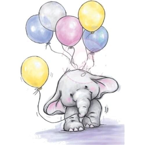 Elephant Cartoon Pattern Stamp Scrapbooking Alphabet Embossing Craft Making Silicone Transparent