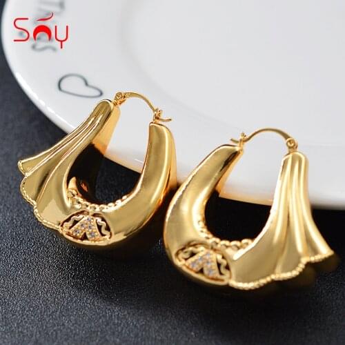 Sunny Jewelry Fashion Jewelry 2020 New Design Hoop Earrings For Women High Quality Zircon Exquisite Classic Romantic For Wedding