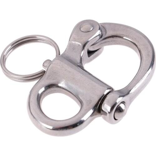 Stainless Steel 316 Rigging Sailing Fixed Bail Snap Shackle Fixed Eye Snap Hook Sailboat Sailing Boat Yacht Outdoor Living