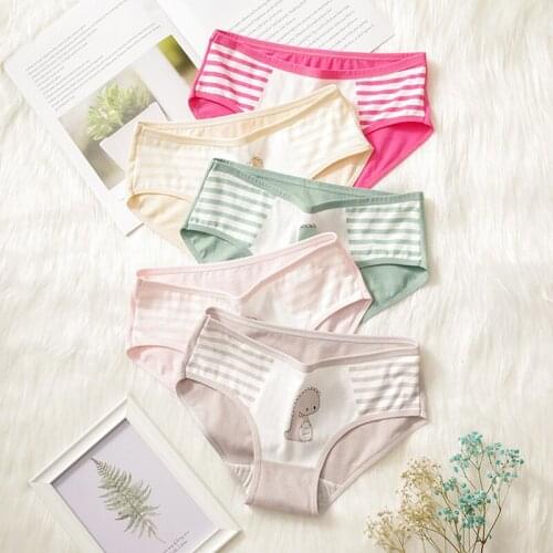 Cute Dinosaur Print Panties Sexy Seamless Underpants Antibacterial Womens Cotton Briefs Mid-rise Lingerie Comfort Underwear New