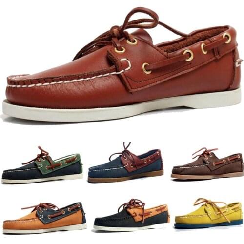 Genuine Leather Men Women Casual Shoes Tassel Boat Shoes Classic Loafers Slip On Moccasins Driving Shoes England Flats Wine Red