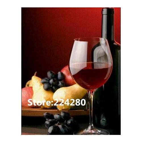 Needlework,Cross stitch,14CT Unprinted Wine glass fruit Restaurant for Embroidery kits Cross-Stitching,DIY Handmade decor