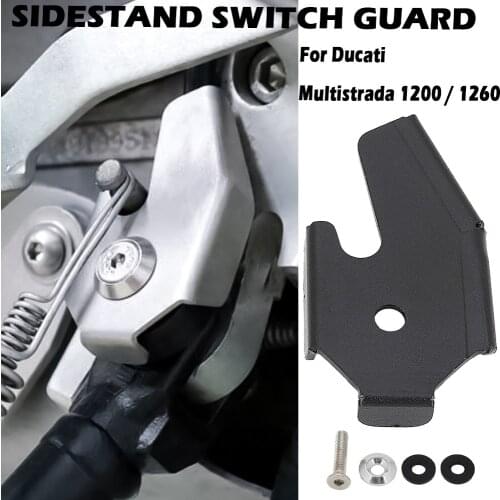 Motorcycle Kickstand Sidestand Switch Guard For Ducati Multistrada 1200 Multistrada 1260 Sensor Guard Protector Cover Cap