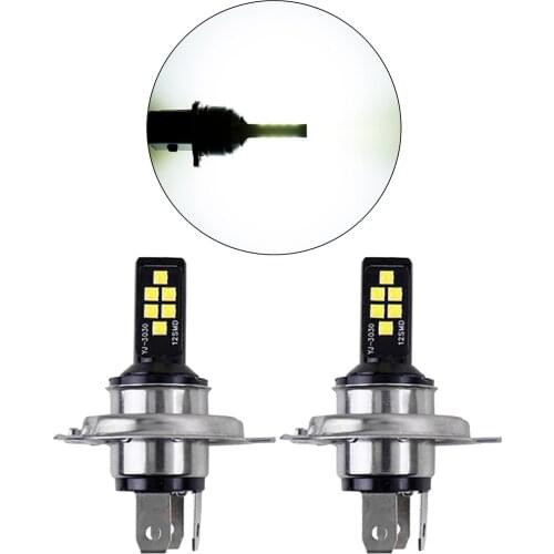 1 Pair Motorcycle LED Headlight Lamps 3030 3 Claws Easy to Replace DC12V-28V