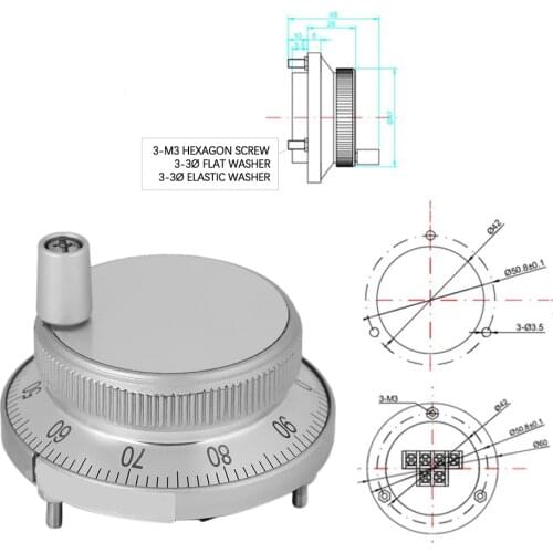 1 Pcs CNC Manual Pulse Generator CNC Pulse Encoder 5V 60MM Hand Wheel Pulse Encoder Mill Router Manual Control For CNC System