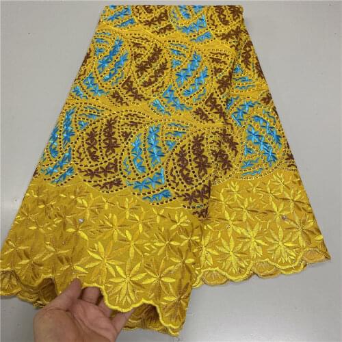 5 Y Swiss lace fabric 2021 heavy beaded embroidery African lace fabrics 100% cotton fabric Swiss voile lace in Switzerland HL618