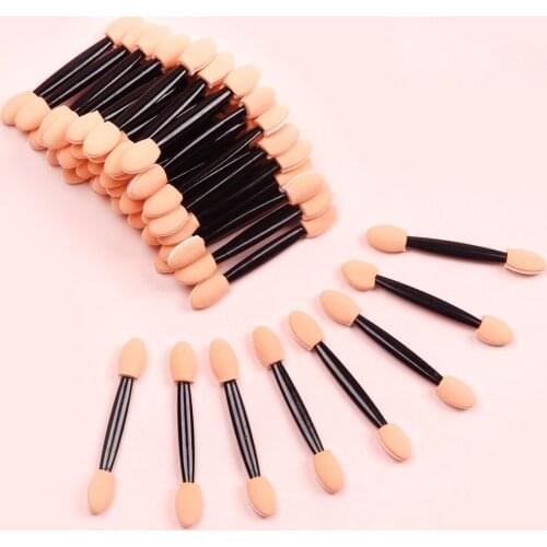 50Pcs Pro Sponge Stick Eye Shadow Applicator Cosmetic Makeup Tools Double-head Eyeshadow Brush For Women Makeup Tool New Fashion