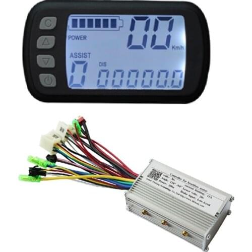 Free Shipping 350W 48V DC brushless motor control panel Liquid crystal display LCD controller E-bike electric bicycle speed