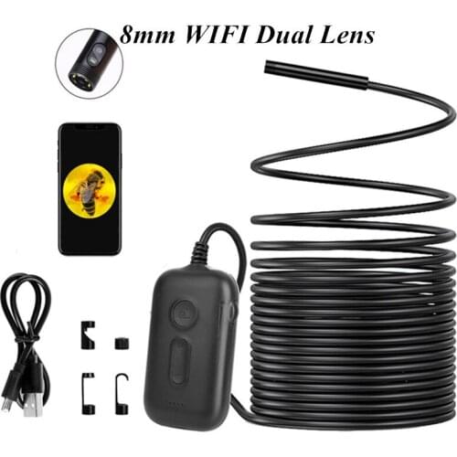 2MP 1080P 3x Zoom Wireless WIFI Endoscope 3.9MM/5.5MM/8MM/Dual Lens CMOS Borescope Inspection Microscope Camera