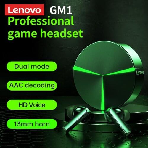 Lenovo GM1 Wireless TWS Gaming Earphones Bluetooth 5.0 Charging Box Headsets Headphone Stereo Waterproof Earbuds With Microphone