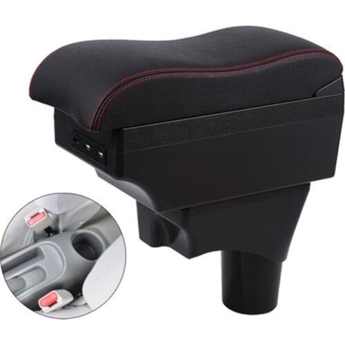 For Nissan March Micra K13 MK4 IV armrest box central Store content Storage box with cup holder ashtray USB interface 2010-2017