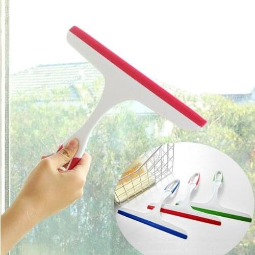 Home Shower Bathroom Mirror Scraper Car Windshield Wiper Household Cleaning Glass Window Wiper Soap Cleaner Soft Silicone Blade