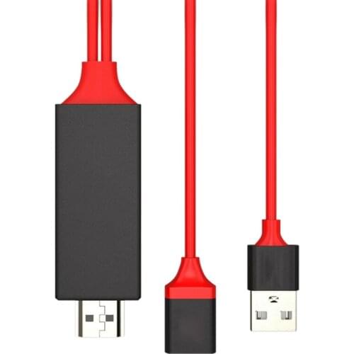 HDMI-compatible Mirroring AV Cable Phone To TV HDTV Adapter Universal USB-C For IPhone And Android Mirroring AV Universal Cable