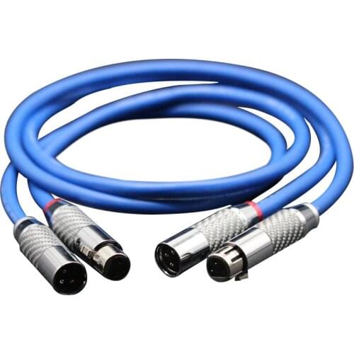 Hifi Carbon fiber XLR socket Clear Light wire Audio Amplifier CD DVD Player Speaker XLR Interconnect Balanced cables