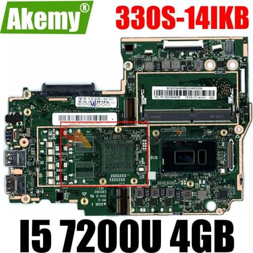Akemy For Lenovo 330S-14IKB 330S-14AST Notebook Motherboard CPU I5 7200U RAM 4GB DDR4 Tested 100% Working New Product