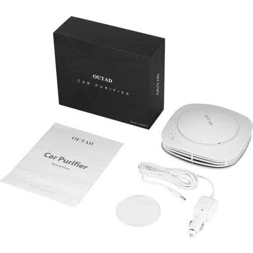 OUTAD Air Freshener Cleaner Car Air Purifier With Negative Ion Generator Activated Carbon Integrated Filter Aroma Storage Box