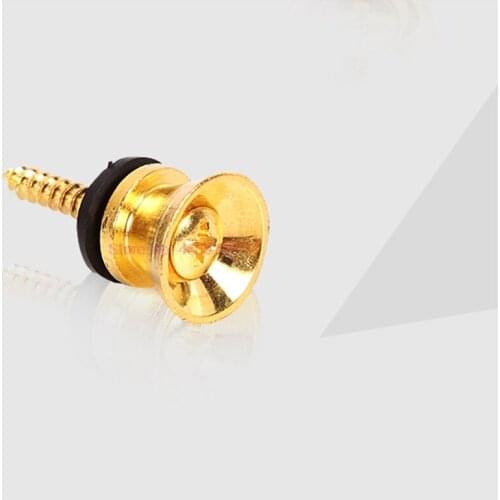 By DHL 1000Pcs Guitar Parts Electric Acoustic Guitar Bass Strap Button Screw Lock Strap screw