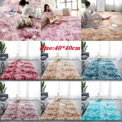 Plush Carpet For Living Room Fluffy Rug Thick Bed Room Carpets Anti-slip Floor Gray Soft Rugs Tie Dyeing Velvet Kids Room Mat