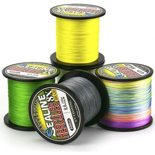 PE Braid Fishing line 500M 4 Strands 8 Strands Multifilament Fishing Wire Carp Fishing 10-120lb