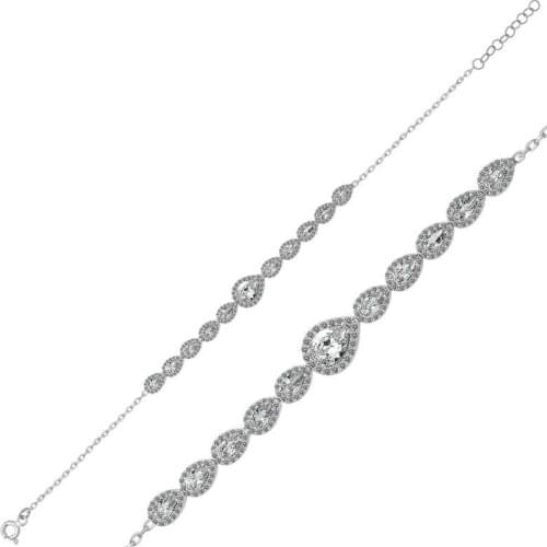 Tevuli 925 Sterling Silver Water Drop Womens Bracelet