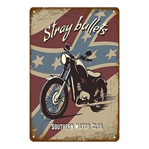 Motorcycle Vintage Style Metal Sign Iron Painting for Indoor & Outdoor Home Bar Coffee Kitchen Wall Decor 8 X 12 Inch