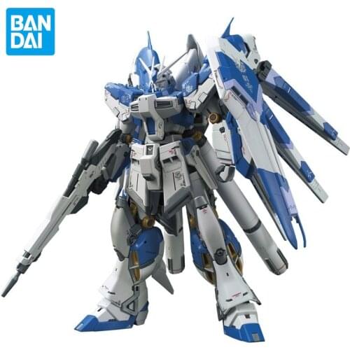 Bandai Gundam Anime Assembly Model RG 1/144 RX-93-V2 Hi-V Gundam Action Figures Collectible Genuine Toys Gifts for Kids