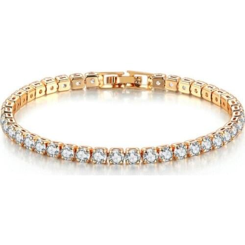 9 Color Cubic Zircon Bracelets For Women Square Link Wristband Girlfriend Wife Gift gold Couples bracelet mens jewellery