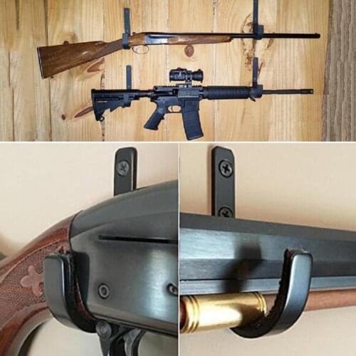 1 Pair Gun Wall Mount Storage Rack J-Hook Rifle Shot gun Hangers Set Anti-Scratch New Stainless steel gun rack high quantity