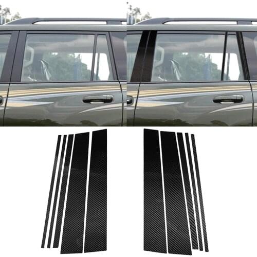 10Pcs Window B-pillar Door Post Stickers Car Decorative Stickers car Accessories for Toyota Land Cruiser Prado 2010-2018