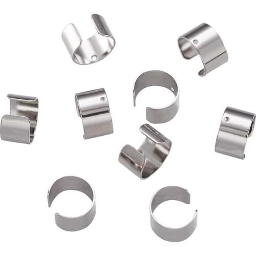 20pcs Metal Brass Ear Clip Cuff No Piercing-Clip On Wrap Earrings Earcuff Clips Findings 10x9.5x6mm hole: 1mm