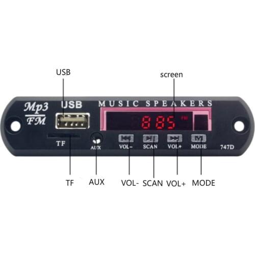 2019 DC 12V Micro USB Power Supply TF Radio MP3 Decoder Audio Board For Car Remote Music Speaker