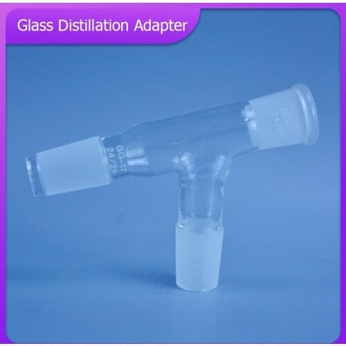 Glass Distillation adapter,Distilling Head,Standard Ground Mouth.Standard mouth 24/29 ,Used for distillation unit