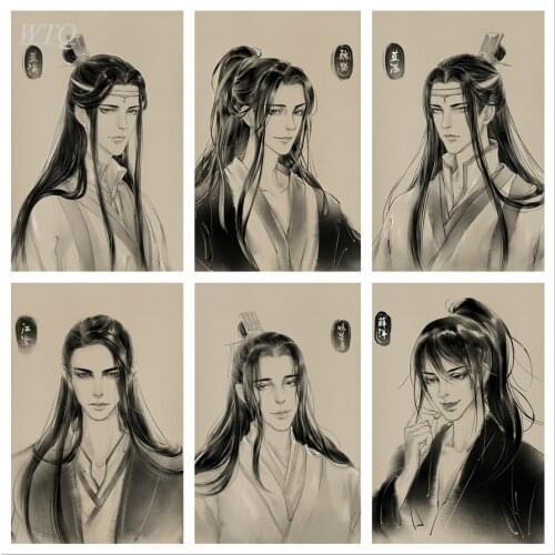 Anime Posters Mo Dao Zu Shi Poster Wei Wu Xian/lan Zhan Canvas Painting Wall Poster Wall Art Photos for Childrens Room Decor