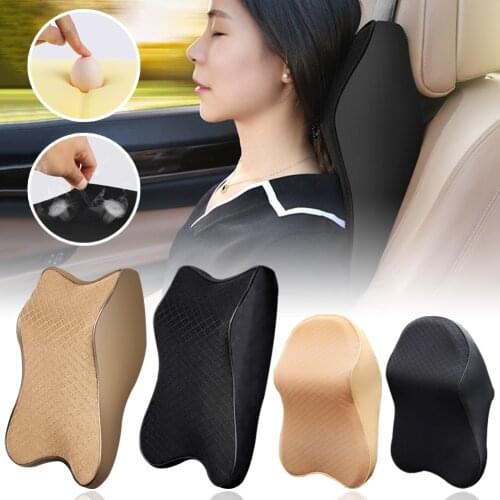 Car Neck Pillow 3D Memory Foam Head Rest Adjustable Auto Headrest Pillow Travel Neck Cushion Support Holder Seat Pillow