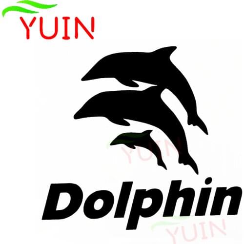 Car Sticker Motorcycle Decals Marine Organism Dolphin Stickers Creative PVC Decorative Accessories Waterproof Decal 15*14cm