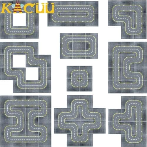 Big Size City Road Street BasePlate Blocks DIY Assembly Building Blocks Construction Toys For Children Gift