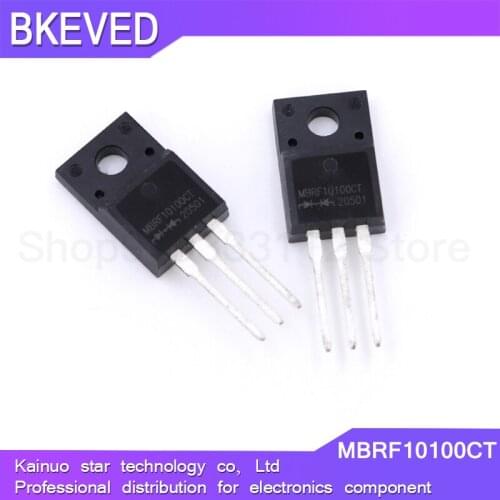 10PCS MBRF10100CT TO-220F 10100 MBRF10100 TO220 Schottky diode 10A 100V