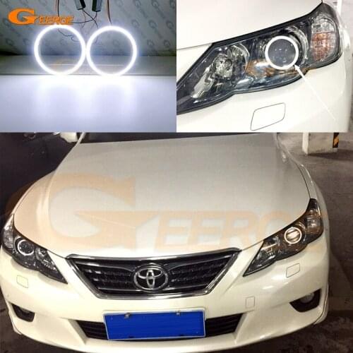 For Toyota Mark X Reiz 2010 2011 2012 Excellent Ultra bright COB led angel eyes kit halo rings