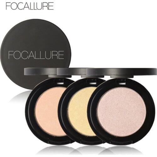 FOCALLURE 5 Colors Face Highlighter Powder Set Contour Glow Brighten Palette Highlighting Easy to wear Professional Makeup
