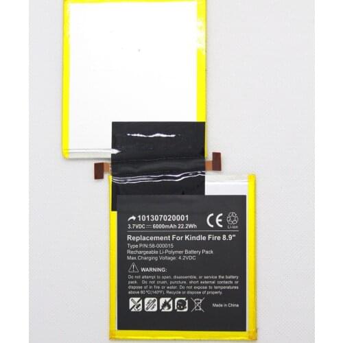 ISUNOO 6000mAh polymer lithium battery for amazon kindle HD8.9 S2012-002-S 58-00015 3HT7G S2012-002 26S1002 battery with tools