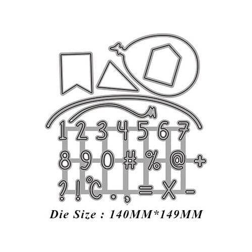 JMCRAFT 2021New 0-9 Symbol And Lrregular Figure #1 Metal Cutting Dies Scrapbook Mold Cutting Mold DIY Crafts Handmade Dies