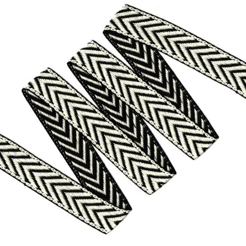 ZERZEEMOOY HOT!!! 1'' 25mm 10yard/lots 100% polyester Woven Jacquard Ribbon Zakka Handmade Herringbone Geometry Dog Collars