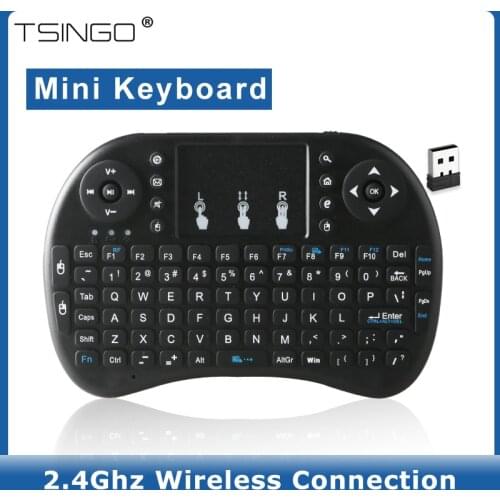 TSINGO Mini Keyboard i8 2.4G Air Mouse Wireless Keyboard with Touchpad, Rechargeable Handheld Keyboard Remote for Smart TV, PC