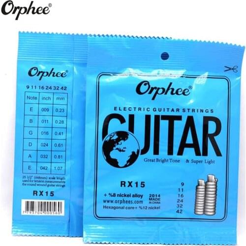 6 Strings Electric Guitar Strings Nickel Wound Guitar Metal Guitar Strings Set RX Series For Electric Guitar Accessories