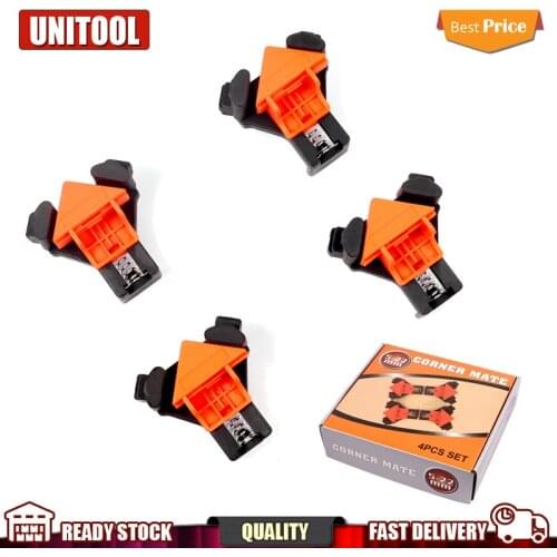 4 Pcs 90 Degree Right Angle Clamp Set Picture Frame Corner Clips Mate Woodworking Hand Tools Fixing Clip Positioning Tool Kit