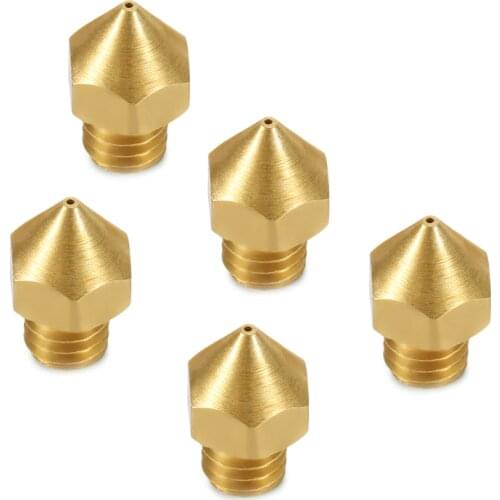 Anet A6 A3 Nozzle 5PCs/Lot 0.4mm Diameter Print Head For Makerbot MK8 Ultimaker 3D Printer Parts 1.75MM Filament Hot
