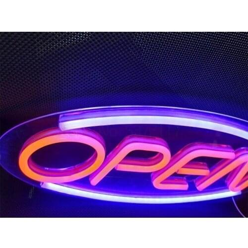 Open Neon Sign Wall Hanging LED Neon Light for Home Xmas Holiday Party Bar Shop Art Wall Decor Colorful Neon Lamp USB Powered